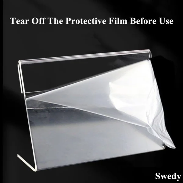 10 Pieces L Shape Mini Acrylic Sign Holder Display Stand Price Name Label Card Tag Holder Case-4