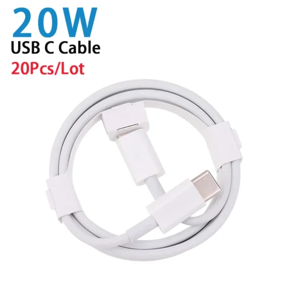 20Pcs lot 20w 1m c to c mobile phone fast charging cable usb c pd type c cable for Samsung Xiaomi POCO Huawei LG Oneplus Honor-1