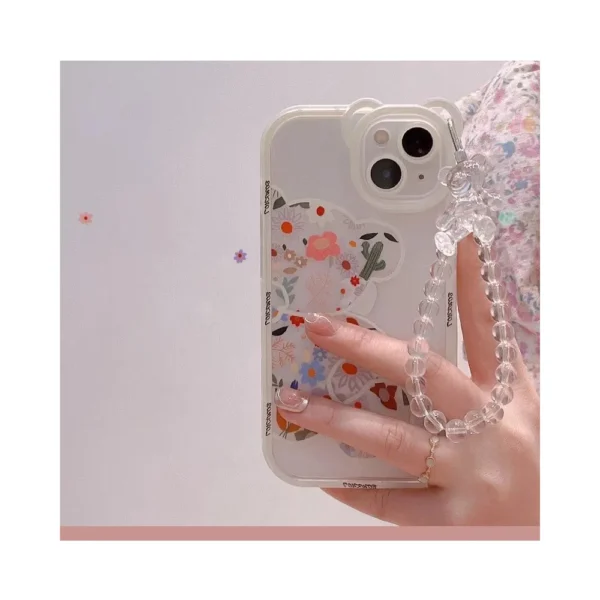 3D-Bear-Ear-Flower-Transparent-Hang-Phone-Chain-Silicone-Case-for-iphone-13-11-14-Pro-Max-12-XR-X-XS-Protective-Clear-Soft-Cover-4