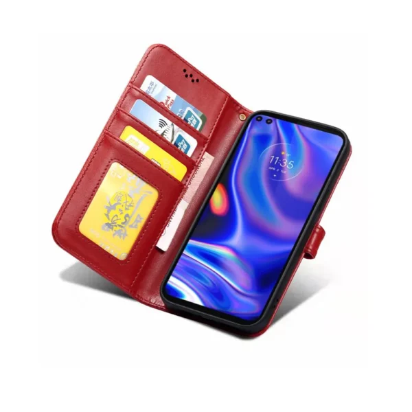 Galaxy-A12-PU-leather-wallet-case-wrist-strap-ID-card-red-4