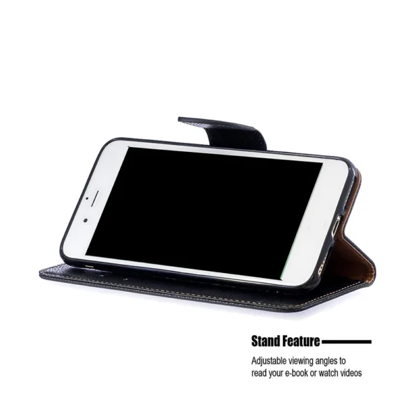 Galaxy-s20-FE-PU-leather-wallet-case-lichi-grain-finish-black-4