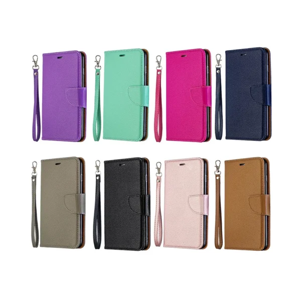 Galaxy-s20-FE-PU-leather-wallet-case-lichi-grain-finish-black-5