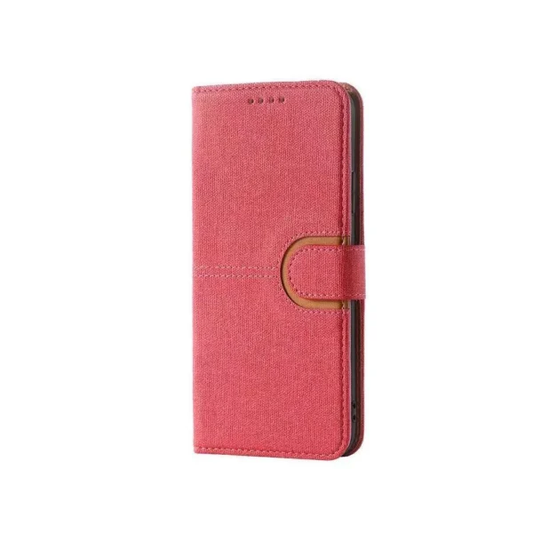 Galaxy-s21-FE-5g-PU-leather-wallet-case-canvas-finish-combined-hot-pink–2