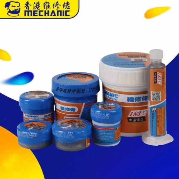 Mechanic Original solder paste xg-z40 Flux 25-45um with Syringe Flux for Mobile Phone PCB SMD Repair Soldering Cream-6