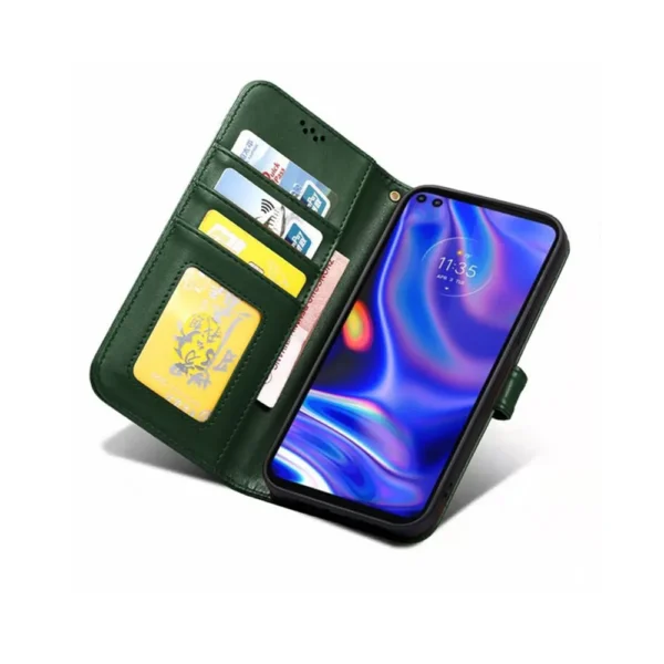 Oppo-A77-5G-PU-leather-wallet-case-wrist-strap-ID-card-green-2