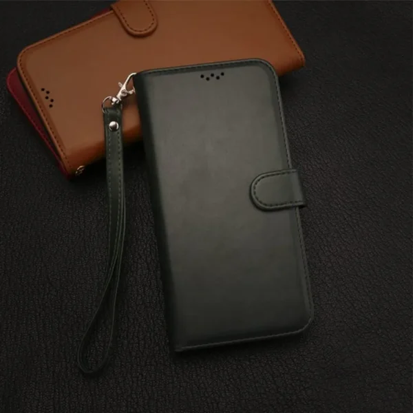 Oppo-A77-5G-PU-leather-wallet-case-wrist-strap-ID-card-green-3