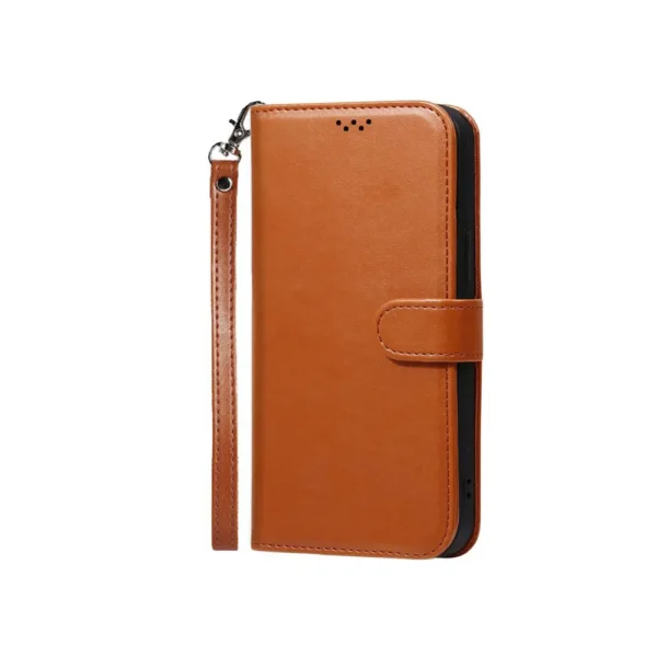 Samsung-Galaxy-s22-PU-leather-wallet-case-wrist-strap-ID-card-orange-2