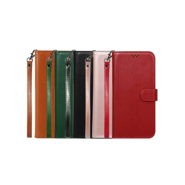Samsung-Galaxy-s22-PU-leather-wallet-case-wrist-strap-ID-card-orange-6