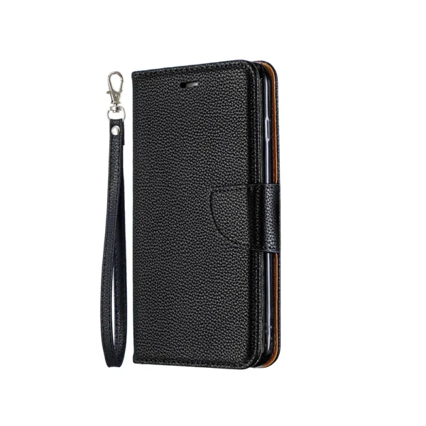 Samsung-Galaxy-s22-plus-PU-leather-wallet-case-lichi-grain-finish-black–2
