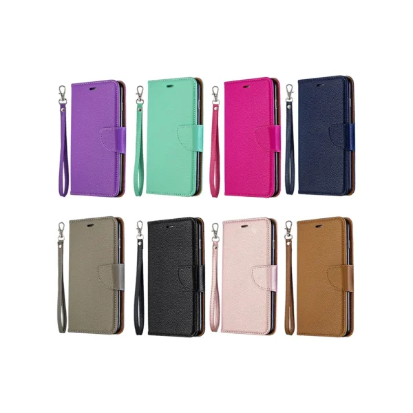 Samsung-Galaxy-s22-plus-PU-leather-wallet-case-lichi-grain-finish-black–5