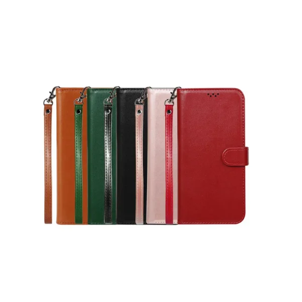 Samsung-Galaxy-s22-plus-PU-leather-wallet-case-wrist-strap-ID-card-red–6