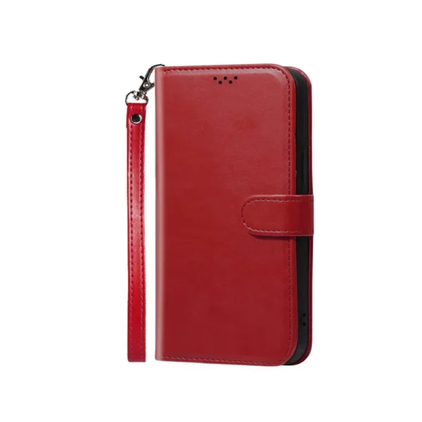 Samsung-galaxy-A13-PU-leather-wallet-case-wrist-strap-ID-card-red-222