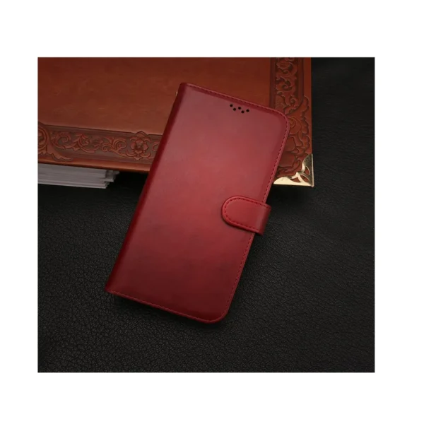 Samsung-galaxy-A13-PU-leather-wallet-case-wrist-strap-ID-card-red-333