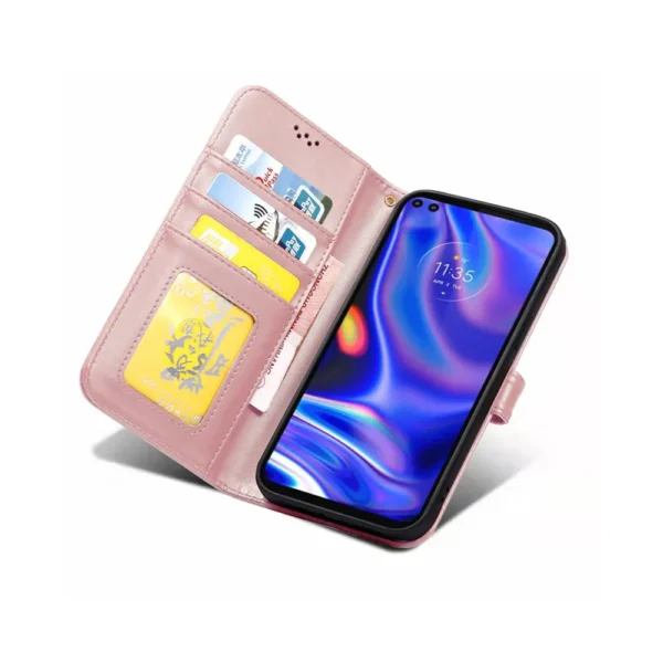 Samsung-galaxy-A13-PU-leather-wallet-case-wrist-strap-ID-card-rose-gold-4