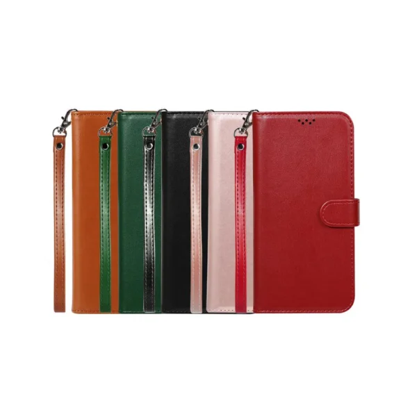 Samsung-galaxy-A13-PU-leather-wallet-case-wrist-strap-ID-card-rose-gold-6