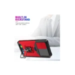 Samsung galaxy a04 Case shockproof multifunction with card slot red-3