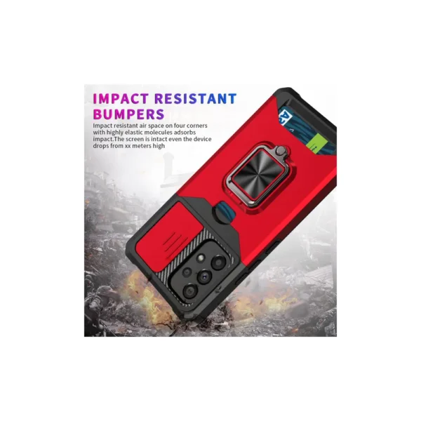 Samsung-galaxy-a04-Case-shockproof-multifunction-with-card-slot-red-4