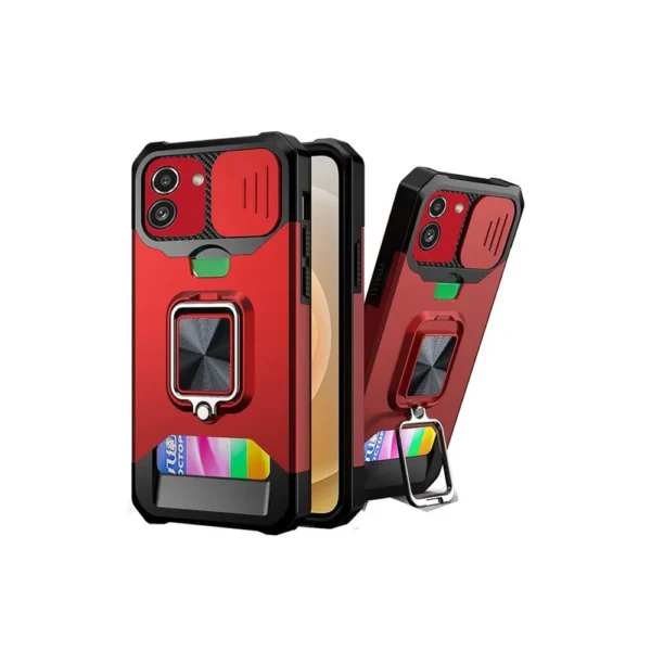 Samsung-galaxy-a04-Case-shockproof-multifunction-with-card-slot-red Samsung galaxy a04 Case shockproof multifunction with card slot red
