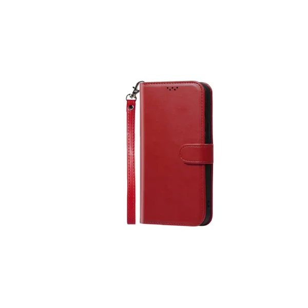 Samsung-galaxy-a04-PU-leather-wallet-case-wrist-strap-ID-card-red-1