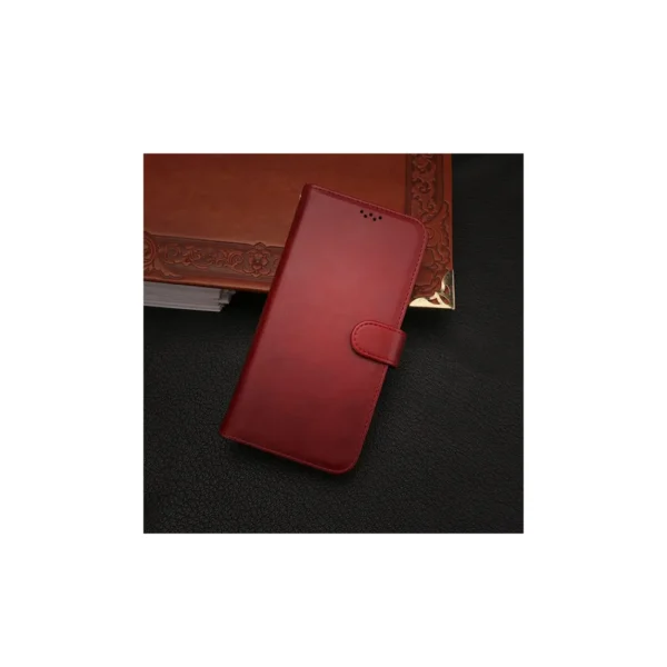 Samsung-galaxy-a04-PU-leather-wallet-case-wrist-strap-ID-card-red-2