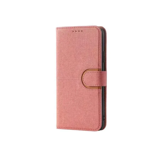 Samsung-galaxy-s22-ultra-PU-leather-wallet-case-canvas-finish-combined-pink-22