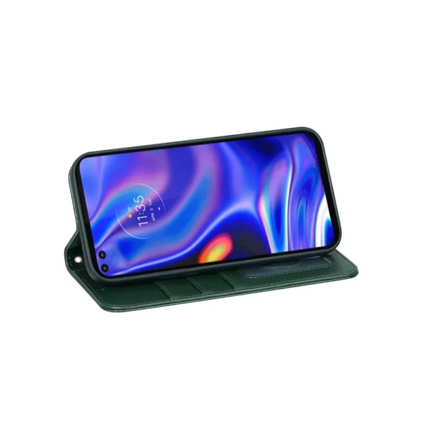 Samsung-galaxy-s22-ultra-PU-leather-wallet-case-wrist-strap-ID-card-green-5