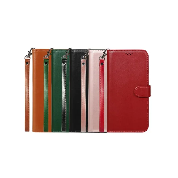 Samsung-galaxy-s22-ultra-PU-leather-wallet-case-wrist-strap-ID-card-green-6