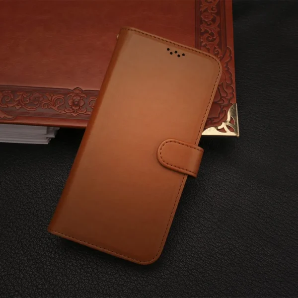 Samsung-galaxy-s22-ultra-PU-leather-wallet-case-wrist-strap-ID-card-orange-3