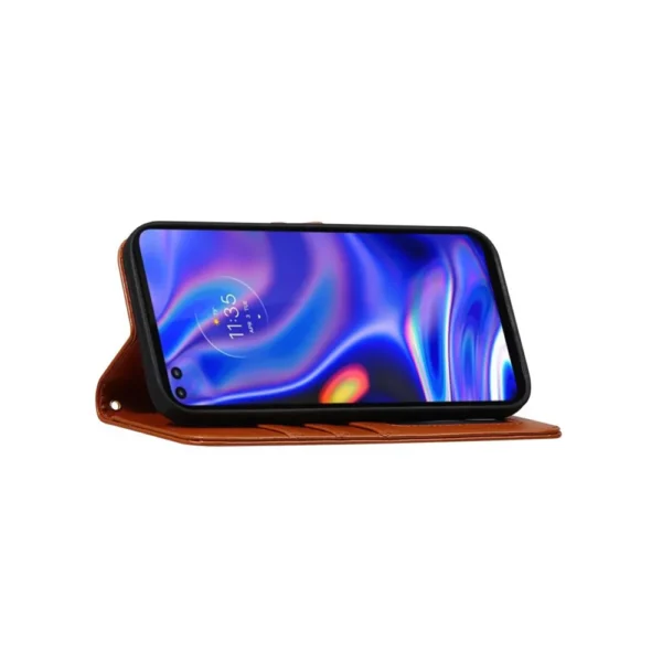 Samsung-galaxy-s22-ultra-PU-leather-wallet-case-wrist-strap-ID-card-orange-5