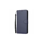 galaxy a04 leather wallet case silky finish 3 card 1 pocket navy-1