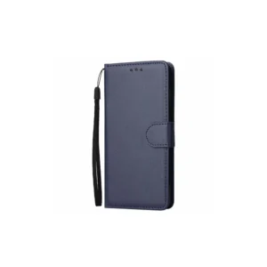 galaxy a04 leather wallet case silky finish 3 card 1 pocket navy-1