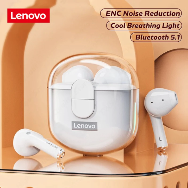 Lenovo LP12 Wireless Bluetooth Headphones With Dual Mics ENC Noise Reduction TWS Bluetooth 5.1 Earphones Touch Control Earbuds-1