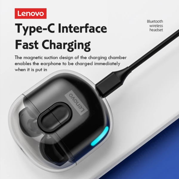 Lenovo LP12 Wireless Bluetooth Headphones With Dual Mics ENC Noise Reduction TWS Bluetooth 5.1 Earphones Touch Control Earbuds-3